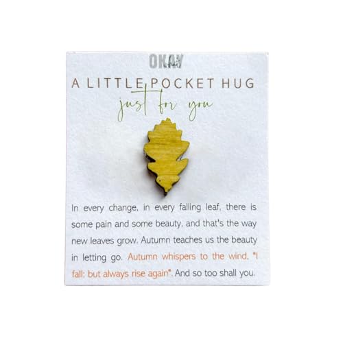 Pocket Hug - Foglie di legno con foglie dacero ricordo a lunga distanza per famiglia coppia bambini amanti B Refer to description unisex