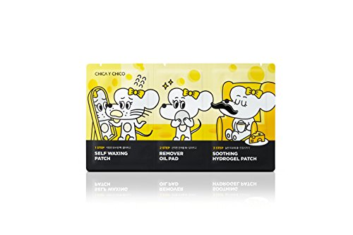[CHICA Y CHICO] 3 STEPS ZZIKZZIK WAXING PATCH, waxing upper lips, easy, simple, fast, cute mustache hydrogel patch (EACH)…