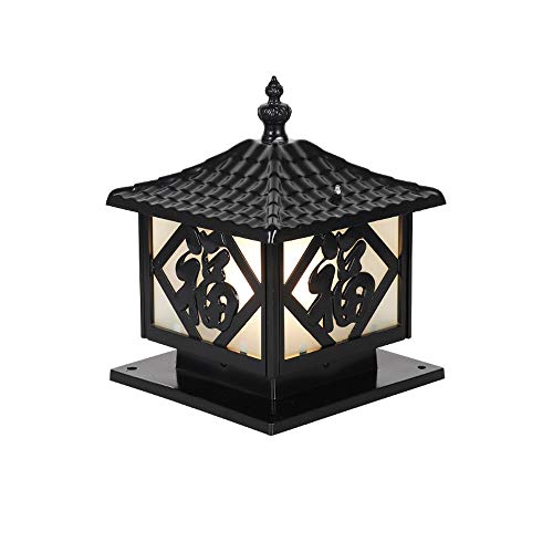 Lampe de poteau de pilier en aluminium rétro au charme traditionnel unique