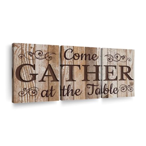 ElephantStock Gather At The Table Typography Multi Piece Canvas -