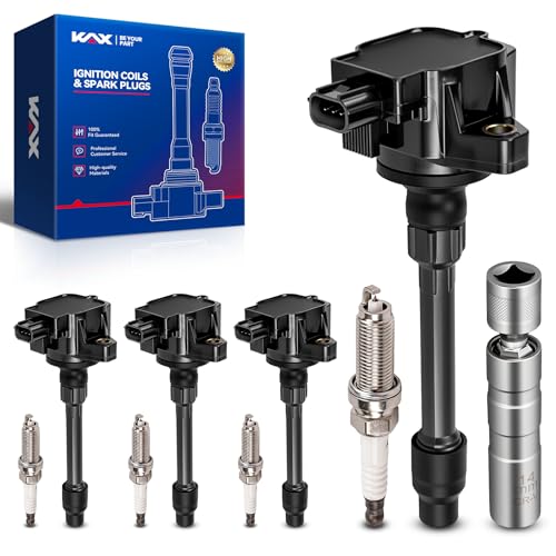 Image of KAX 4 Ignition Coils & 4 Spark Plugs Set for Honda CR-V 2017-2022 1.5T