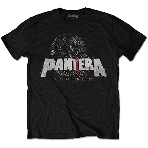 Image of Pantera Snake Logo Official Tee T-Shirt Mens Unisex (X-Large) Black