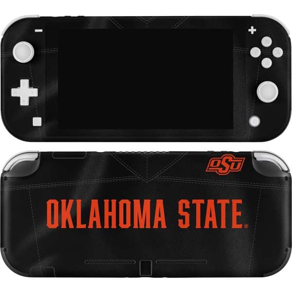 Skinit Decal Gaming Skin Compatible with Nintendo Switch Lite - Officially Licensed Oklahoma State University Black Jersey Design