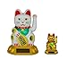 Imagen de MuchLuckystar Gato de la suerte dorado Maneki Neko con energía solar