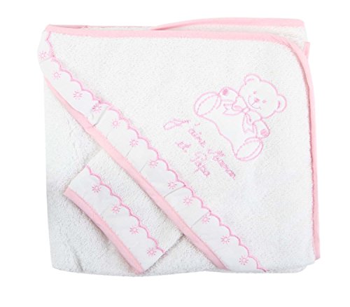 NISSANOU ® Serviette Cap Sortie de Bain bébé idée Cadeau Naissance bébé maternité idée Annonce de Grossesse (JPMBCRS)