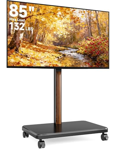 Meuble TV pivotant Pegzone : support haut de gamme en bois et acier pour TV OLED jusqu'à 150kg