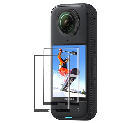CYNOVA Insta 360 X5 Screen Protector Tempered Film Pack of 2, Camera Accessories for Insta360 X5 / X4 Screen Protector, 9H Hardness, Scratch-Resistant, Anti-Fingerprint, Bubble-Free