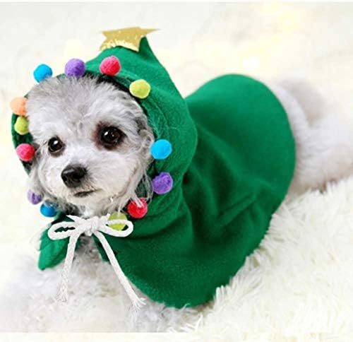 Speedy Panther Cat Christmas Costume Puppy Xmas Cloak Cat Elf Costume Cat Santa Cape with Santa Hat Party Cosplay Costume for Cats and Small to Medium Sized Dog