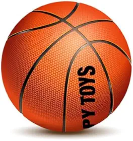 Zippy Toys, Bola de Basquete Tamanho Oficial Couro Sintético para Quadras Internas e Externas