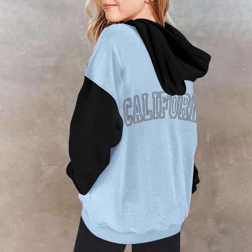 Girls Jogger Set - 2 Piece California Letter Print Pullover Hoodie Sweatshirt Lounge Sets Sweatpants Fall Clothes 4-14Years2