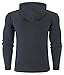Zaitun Men's Full Zip Up Hooded Cardigan Sweater with Pockets Gunmetal Grey