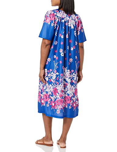 Image of AmeriMark Casual Women's Patio Muumuu House Dress Loose Comfortable Short Sleeve Sun Dress Lounger Gown Sleepwear for Ladies