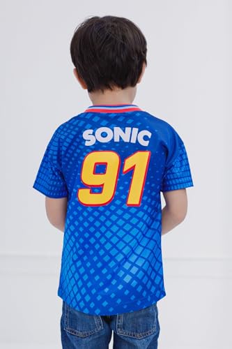 SEGA Sonic The Hedgehog Mesh Soccer Jersey T-Shirt Toddler to Big Kid Sizes (2T - 18-20)3