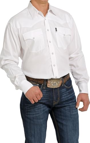 Cinch Western Shirt Mens Long Sleeve Solid Button Front MTW16810022