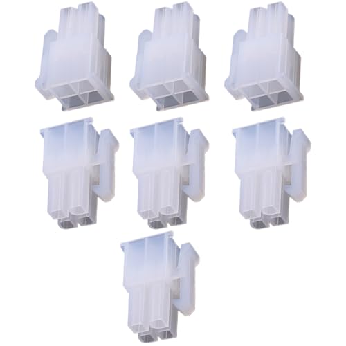 Image of CRFFZ Automotive 4 Pin Curved Needle Wire Connector Set with Male Female Plug Socket for Car and Motorcycle Car Cable Plug
