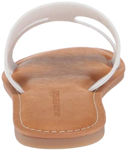 image for Amazon Essentials Women's Flat Banded Sandal, White, 8