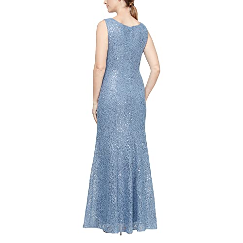 Image of Alex Evenings Women's Long Sleeveless Mother of the Bride Dress with Shawl (Petite and Regular Sizes)