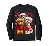 Occhiali da sole maltesi stravaganti con cuore, design grafico commovente che mescola la stagione dell'amore, carineria e dolcezza per San Valentino o anniversari. Illustrazione romantica di cani per fidanzata, fidanzato, marito o moglie con vibrazioni romantiche.