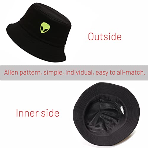 Image of Cotton Bucket Hat for Women Men Summer Travel Sun Beach Bucket Cap, Unisex Outdoor Fisherman Hat