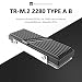 TR M.2 2280 TYPE A B 2280 SSD Kühlkörperkühler, M.2 2280 Kühlkörper Kühlkörper Kühlkörper für Desktop Hochleistungs-SSD-Kühler (M.2 2280 A B)