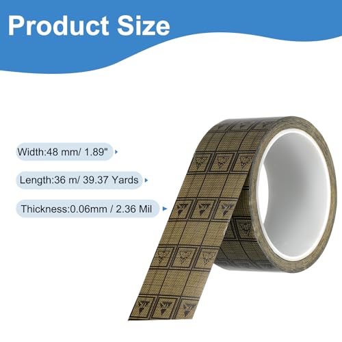 Image of PATIKIL Antistatic Tape, 2.36 Mil Thick, 1-7 /8 Inch x 39 Yards Conductive Adhesive Grid ESD Tape for Circuit Board Laptop Mobile Phone Communication Electronics Parts, Black /Yellow