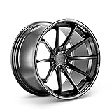 Ferrada Wheels FR4 20x9 5x115 ET15 Matte Black/Gloss Black Lip C.B. 71.6 (1 Wheel)