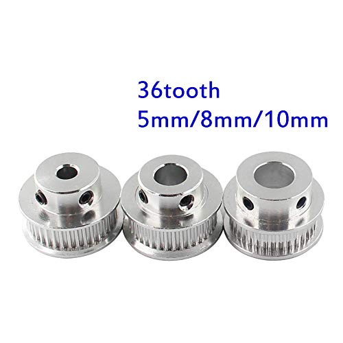 1pcs GT2 Aluminium zahnriemenrad Zahnscheibe 40Zähne Zahnradbohrung 5mm 6,35mm 8mm 10mm 12mm Aluminium Zahnrad Zahnbreite Bandbreite 6mm für 3D-Drucker Reprap (40 Zähne Innenloch 10mm)