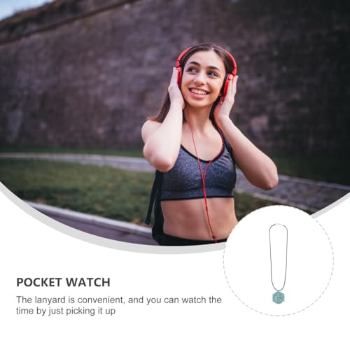 Reloj colgante digital con cadena y alarma electronica en cristal blanco 5