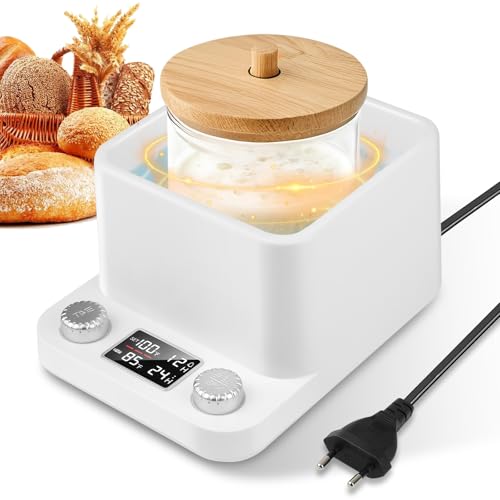 Sauerteig Starter Wärmer 21C-40C Wärmeplatte Sauerteig 1F Präzise Thermostat Wärmematte mit 24-Stunden-Erinnerung & Speicherfunktion für Brotbacken Kombucha Joghurt & Bierfermentation