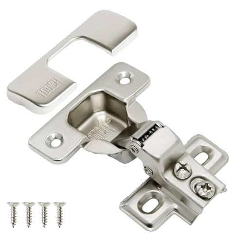 Image of Slow Motion 3D Cabinet Hinges, Pack of 2 Pairs, for Overlay Doors Wardrobe 0 Degree mild Steel Hinges with auto Close Feature Pack of 2 Pairs (4 pcs)
