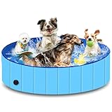 Piscine pour Chiens, 160 cm x 30 cm, Piscine Pliable Robuste et imperméable pour Petits, Moyens et Grands Chiens, Baignoire antidérapante avec Surface résistante à l'usure pour Chats