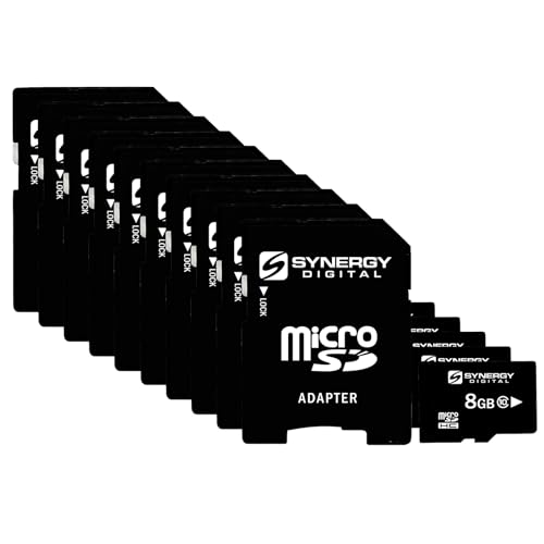 Synergy Digital 8GB Micro SDHC セキュアデジタルメモリーカード HTC Thunderbolt II 携帯電話対応 - クラス10 20MB/秒 - 10枚パック