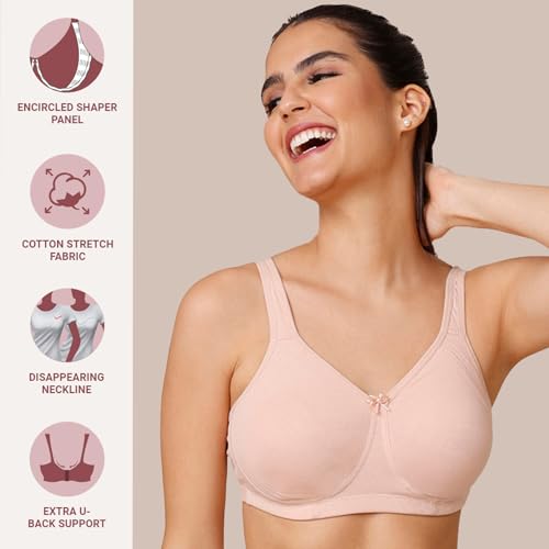 Image of NYKD NYB169 Cotton Non Padded Non Wired Encircled Shaping Bra Pack of 2 Full Coverage (Plus