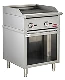 Kratos 24' Commercial Gas Radiant Charbroiler with Custom Open-Base Stainless Steel Equipment Stand, 70,000 BTU (29Y-300)