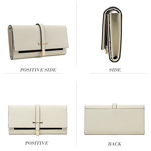 Image of CLUCI Leather Wallet for Women Slim Designer Trifold Ladies Credit Card Holder