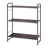 Simple Trending 3-Tier Adjustable Shelving Unit Storage Rack, Expandable & Stackable Kitchen Laundry...