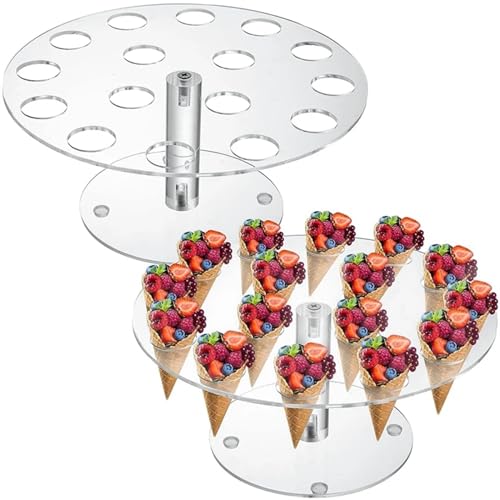 Support pour cornets de glace en acrylique transparent rigide pour rouleaux - 3