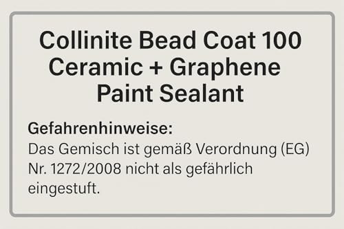 Revêtement céramique graphène Collinite 100 Beadcoat haute brillance