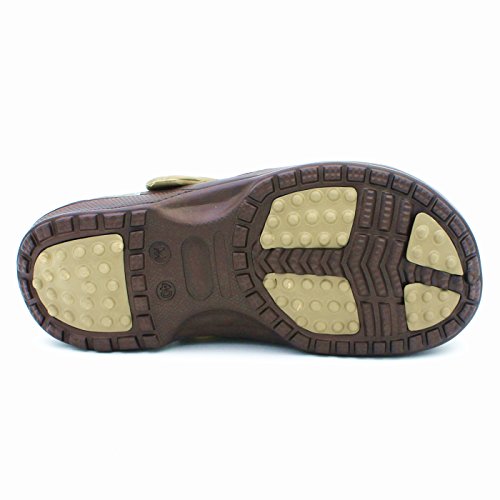 Sport Men's Two Tone Ventilated Brown/Tan Garden Clogs 10 D(M) US