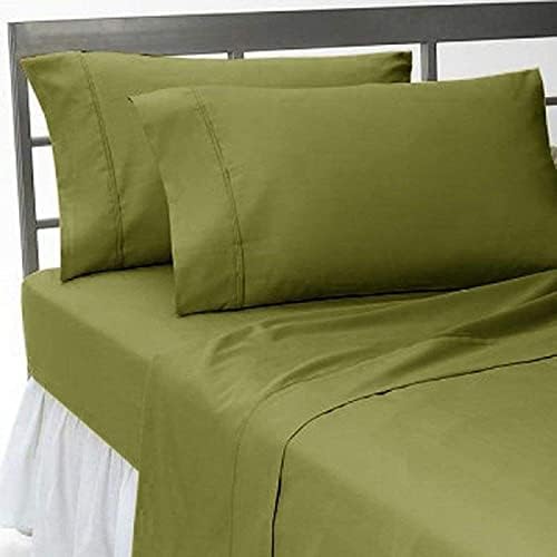 Glamptex Essentials Flat Sheet Poly Cotton Single, Double, King, Super King Flat Bed Sheet (Pillowcases, Black)