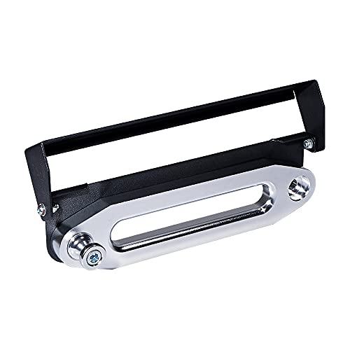 Combo 1X Synthetic Hawse Fairlead + 1X Steel Winch Rope Stand + 1X Flip-Up License Plate Holder for ATV UTV SUV 10