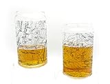 Pint Glasses by Black Lantern – Handmade Can Shaped Craft Beer Glasses and Bar Glassware – Rocky Mountain National Park Topographic Map Design (Set of Two 16oz. Glasses)
