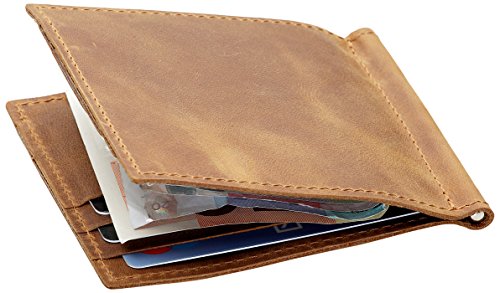 Preisvergleich Produktbild germanmade. Geldklammer Portemonnaie aus Leder camel / hellbraun