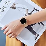 Faliogo Compatible with Fitbit Versa 3 Strap/Fitbit Versa 4 Strap/Fitbit Sense, Adjustable Stainless Steel Metal Replacement Band with Magnet Lock for Versa 4/Versa 3/Sense, Small Rose Gold - Image 4