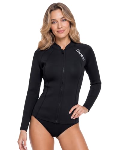 Owntop Women Wetsuit Top, Chaqueta térmica de neopreno 2mm miniatura 2
