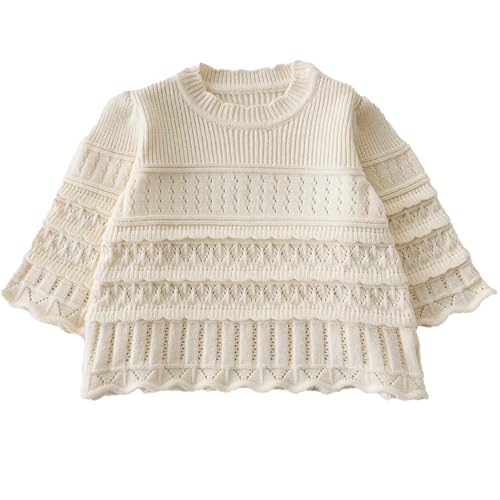 Image of Autumn New Unisex Baby Retro Knitted Set - Long Sleeve Sweater Dress & Solid Color Suspender Jumpsuit - Cotton Kids Outfit