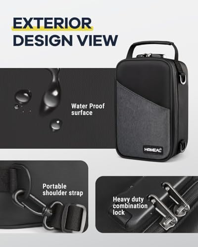 HOMEAL Smell Proof Bag – Discreet Travel Stash Bag with Combination Lock – Advanced Carbon Odor Block Organizer – Secure & Private Storage Gift for Daily Carry & Trips