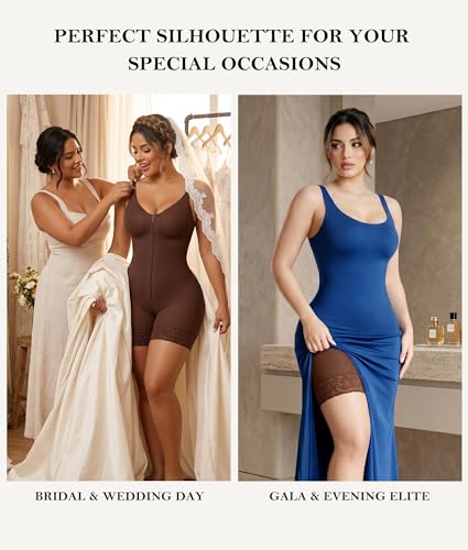 Image of YIANNA Fajas Colombianas Moldeadoras Postpartum Shapewear Tummy Control for Women Butt Lifter Body Shaper with Zipper Crotch