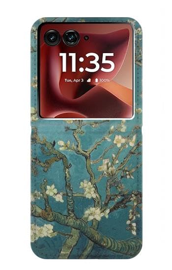 Housse Cuir pour Motorola Razr 70 Ultra 60 Ultra 50 Ultra : Étui Flip Van Gogh Amandier en fleurs