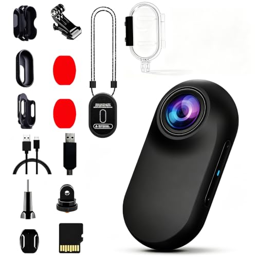 Xilecam Mini Cámara Deportiva Magnética para Grabación Diaria（Negro Grafito，16GB